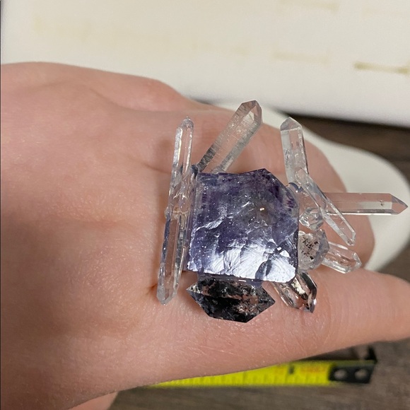 Multicolor Crystal Cluster statement ring - Picture 9 of 13